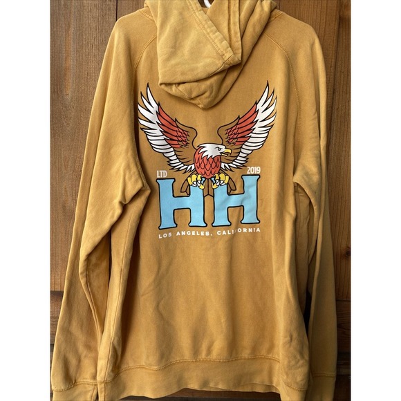 HEATH Hussar 2019 Mustard Yellow Hoodie Size XL - Picture 3 of 5